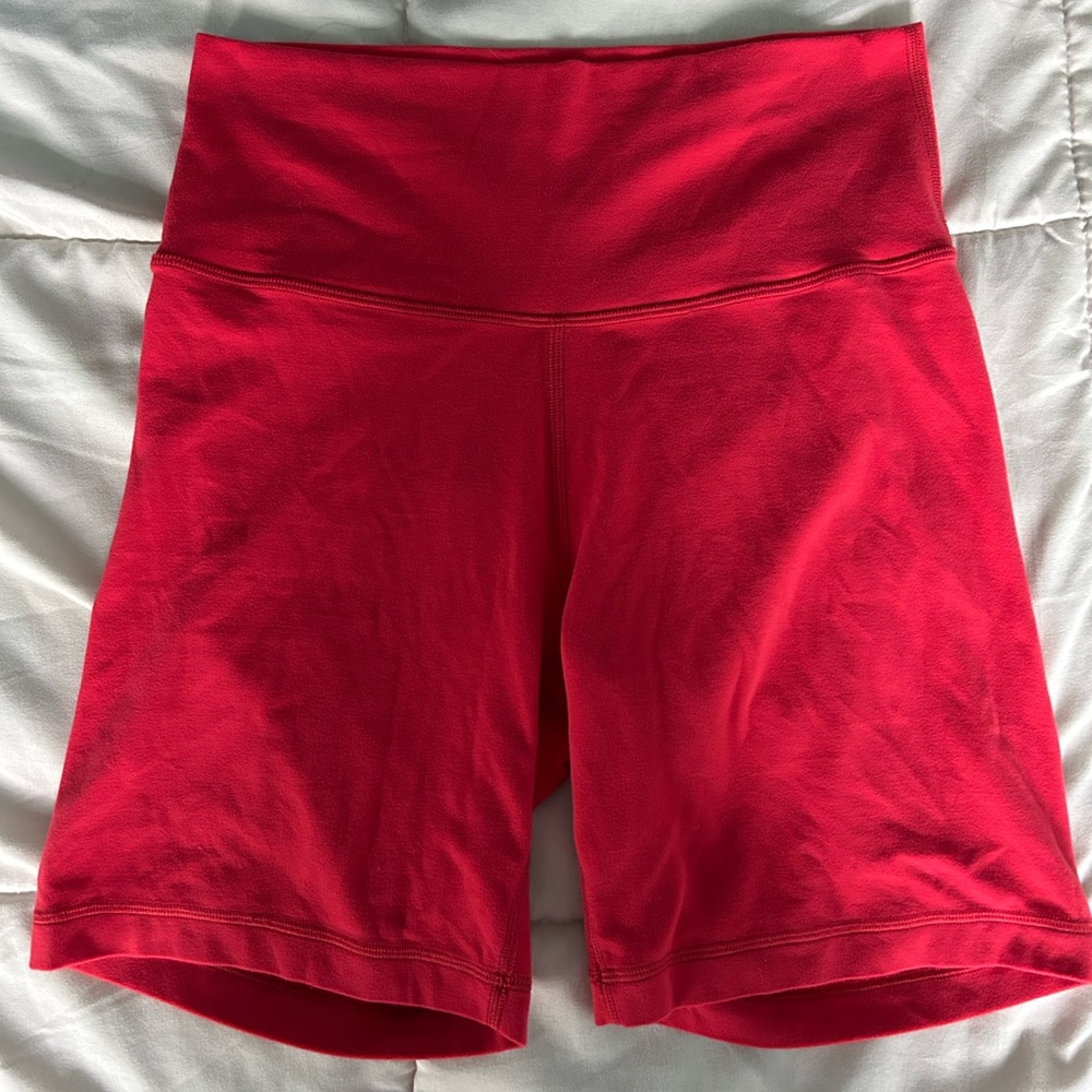 TNA Women's Bright Red 7” Bike Shorts